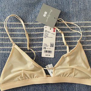 NWT UNIQLO Wireless Bra (Sheer Triangle) (Mame Kurogouchi) - XS (NATURAL)